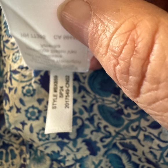 J. Crew Liberty Blue Floral Crop Ruffle Collar Blouse - Picture 11 of 14